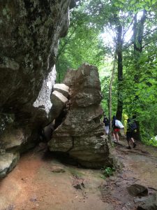 Students hiked at Raven Rock State Park. (photo by Sarah Hey)
