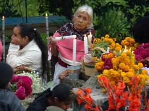 From the cemetery scene of the "Day of the Dead' festival in San Pablito.