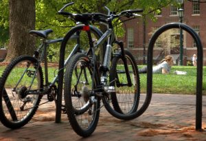 The League of American Bicyclists recognized UNC as a Bike-Friendly University. (photo by Dan Sears)
