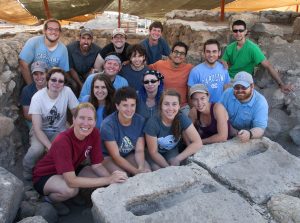 Magness and students during the 2015 dig. (Photo by Jim Haberman.)