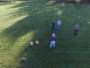 The group's first drone "selfie." (photo by Vin Steponaitis)