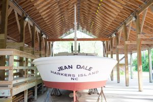 The Bit & Grain team traveled to Harkers Island to do a story on the unique boatbuilding tradition there. (photo courtesy of Bit & Grain)