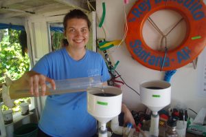 Anna Jalowska, a graduate student in the UNC Department of Marine Sciences, was awarded a Global Partnership Award in 2013-14 for her work with Universidade Federal do Pará in Brazil.