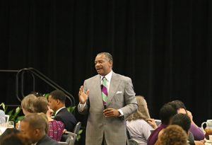 HINKposium keynote speaker James H. Johnson Jr. showed the audience the impact of race, immigration and an aging population on America’s future.