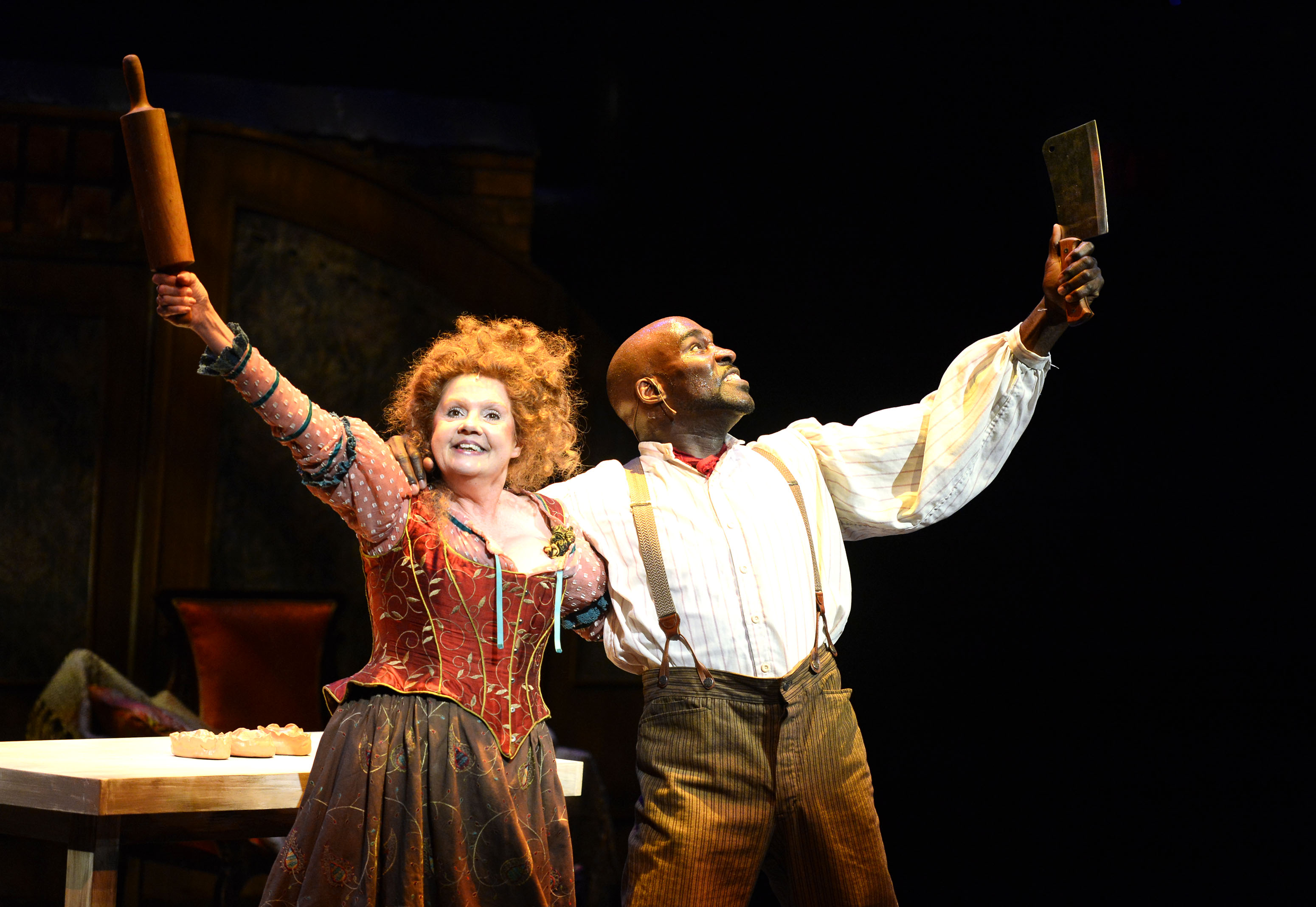 Annie Golden as Mrs. Lovett and David St. Louis as Sweeney Todd. (photo by Jon Gardiner)