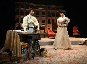 From left, Rasool Jahan as Esther and Kathryn Hunter-Williams as Mrs. Dickson in "Intimate Apparel." (photo by Jon Gardiner)