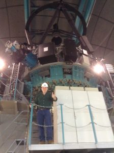 Chris Clemens with the SOAR telescope.