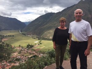Donna Sorgi and husband, David Rubenstein in the Sacred Valley near Cusco, Peru, Feb. 23, 2017, during their recent trip to South America.