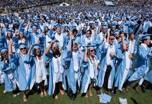 Carolina students moved their tassel to signify that they have graduated at Sunday's Commencement at the University of North Carolina at Chapel Hill. 