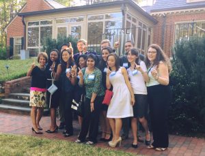 Chancellor Folt with the Chancellor's Science Scholars graduating class.