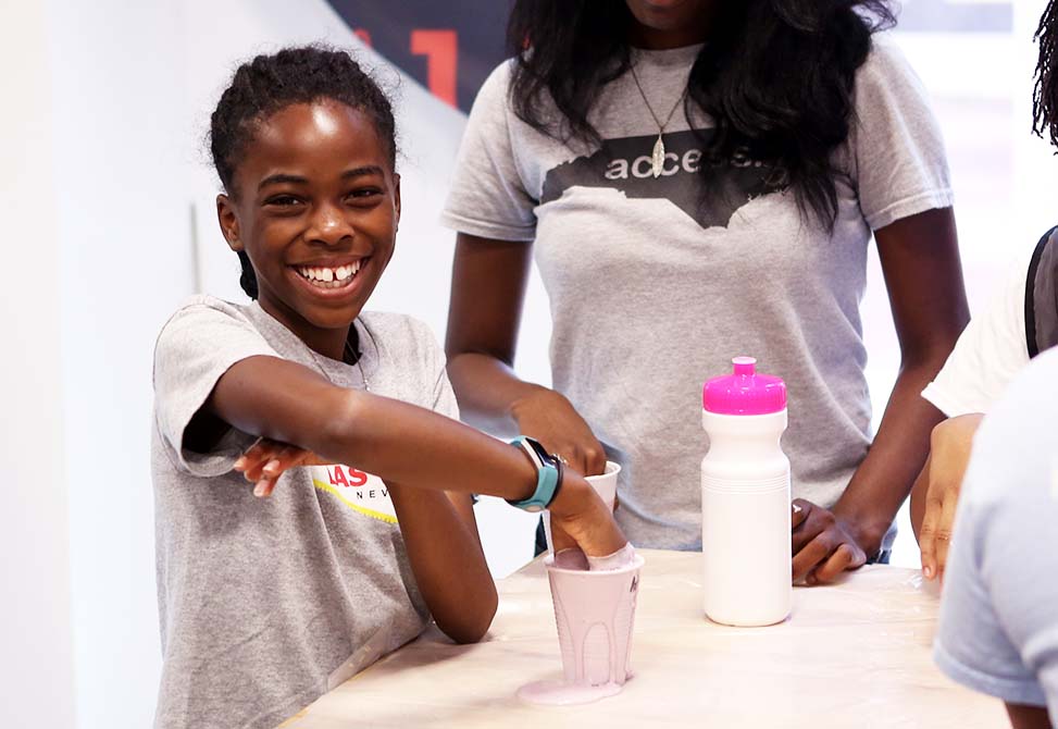 Girls from Healthy Girls Save the World at their recent visit to BeAM